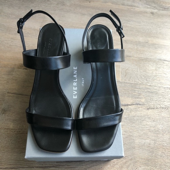 everlane double strap block heel